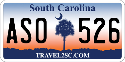 SC license plate ASO526