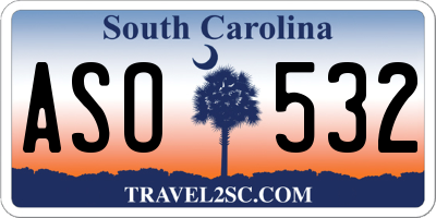 SC license plate ASO532