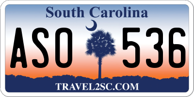 SC license plate ASO536