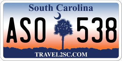 SC license plate ASO538