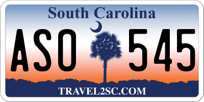 SC license plate ASO545