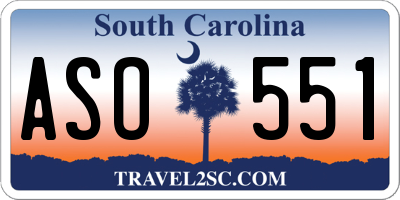 SC license plate ASO551