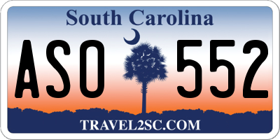 SC license plate ASO552