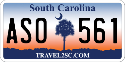 SC license plate ASO561