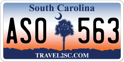 SC license plate ASO563