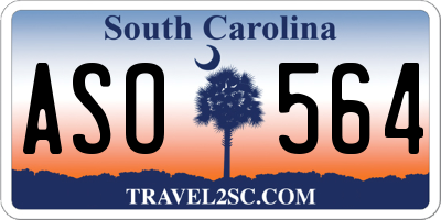 SC license plate ASO564
