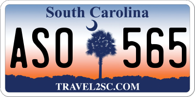 SC license plate ASO565