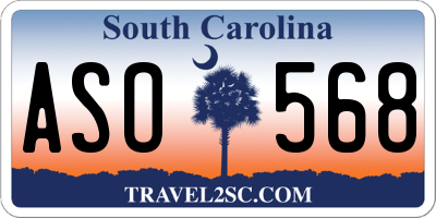 SC license plate ASO568