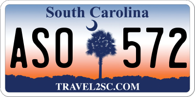 SC license plate ASO572
