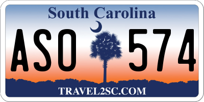 SC license plate ASO574