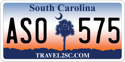 SC license plate ASO575