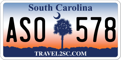 SC license plate ASO578