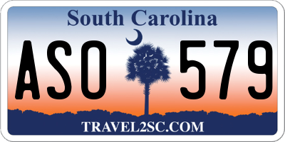 SC license plate ASO579