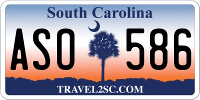 SC license plate ASO586