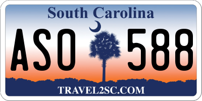 SC license plate ASO588