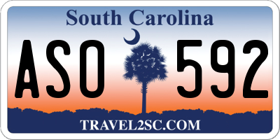 SC license plate ASO592