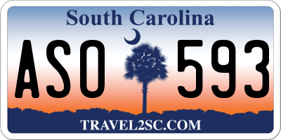 SC license plate ASO593