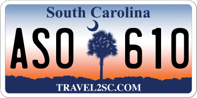 SC license plate ASO610