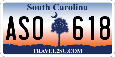 SC license plate ASO618