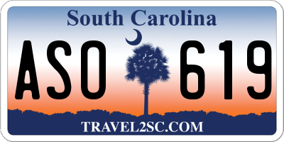 SC license plate ASO619