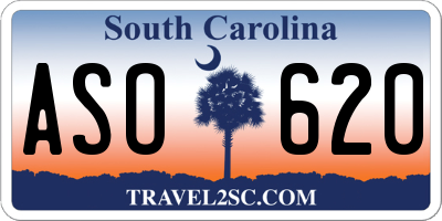 SC license plate ASO620