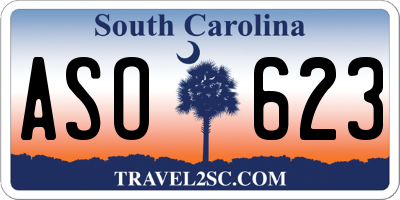 SC license plate ASO623