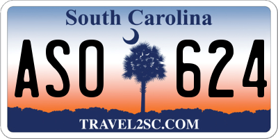 SC license plate ASO624