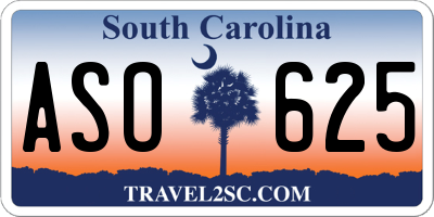 SC license plate ASO625