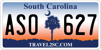 SC license plate ASO627