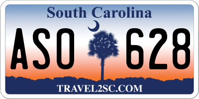 SC license plate ASO628