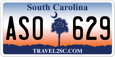 SC license plate ASO629