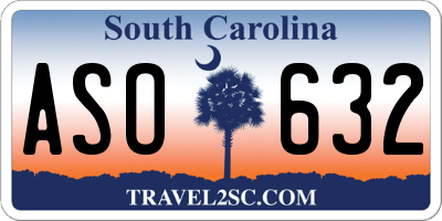 SC license plate ASO632