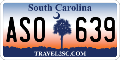 SC license plate ASO639