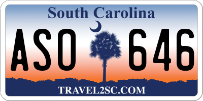 SC license plate ASO646