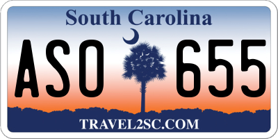 SC license plate ASO655