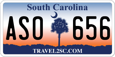 SC license plate ASO656
