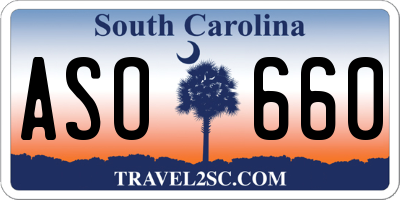 SC license plate ASO660
