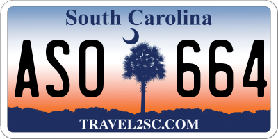 SC license plate ASO664