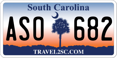 SC license plate ASO682