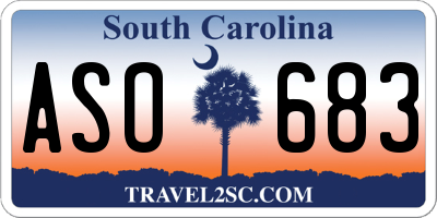 SC license plate ASO683
