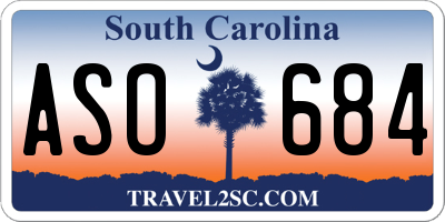 SC license plate ASO684