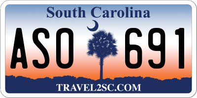 SC license plate ASO691