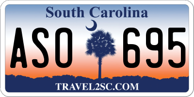 SC license plate ASO695