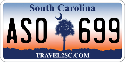 SC license plate ASO699