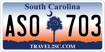 SC license plate ASO703