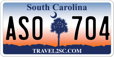 SC license plate ASO704