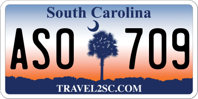 SC license plate ASO709
