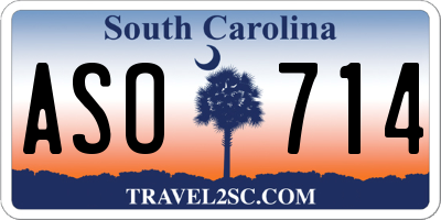 SC license plate ASO714