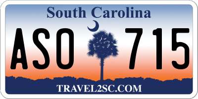 SC license plate ASO715