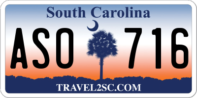 SC license plate ASO716